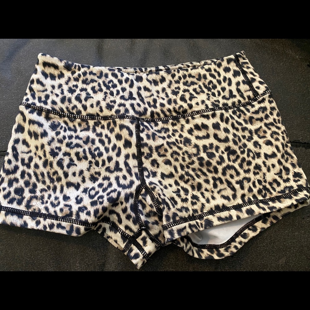 Cheetah Print Workout Shorts
